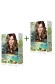 2 Paket Natural Beauty Amonyaksız Saç Boyası 7.3 Fındık Kabuğu - 1