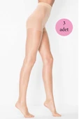 3 Adet Kadın Super İnce Mat 15 Den Külotlu Çorap Açık Ten thumbnail 1