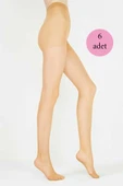 6 Adet Parlak Fit 15 Likralı Külotlu Çorap Ten thumbnail 1
