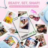 Fujifilm Instax Mini 12 Anlık Fotoğraf Makinesi/Minimate Özel Kılıf/10 Sayfa - Mavi - 5