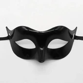 Siyah Renk Masquerade Kostüm Partisi Venedik Balo Maskesi thumbnail 1