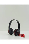 Siyah Kulak Üstü Portatif Katlanır Stereo Kulaklık - 2