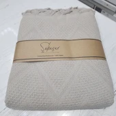 ŞAHESER ÇİFT KİŞİLİK ZİCZACK PİKE VİZON thumbnail 2