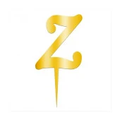 Aynalı Altın Pleksi Z Harfi - 1
