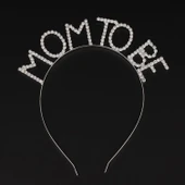 Kristal Taşlı Gümüş Renk Mom To Be Tacı Anne Tacı thumbnail 1