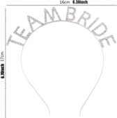 Gümüş Kaplama Kristal Taşlı Team Bride Taç 16x17 Cm thumbnail 2