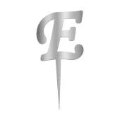 Aynalı Gümüş Pleksi E Harfi - 1