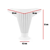 Mobilya Kanepe Koltuk Ünite Puf Ayağı 12 Cm Beyaz Baza Ayakları 4 Adet - 3