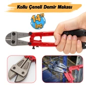 (14'') Kollu Çeneli Kupplon Demir Kesme Makası Çubuk İnşaat Teli Metal Kesim Makası Vanadyum Çelik thumbnail 2