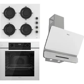 Steamart-Fryart-Sılentart Serisi Beyaz Set (CS206-FA + QEP63CB +D081-SA) - Emaye Izgara thumbnail 1