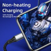 Joyroom S-1230N6 iPhone Lightning Hızlı Şarj ve Data Kablosu Örgü 3A 1.2M Kırmızı - 5
