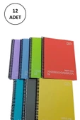 FRESCO Spiralli Plastik Defter A4 96 Yaprak Çizgili GP.3-4935000-2011 12 Adet - 1