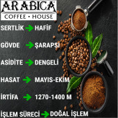 ARABICA COFFEE HOUSE Arabica Öğütülmüş Nitelikli Çikolata Fındık Aromalı Hafif Türk Kahvesi 250 gr - 3