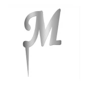 Aynalı Gümüş Pleksi M Harfi - 1