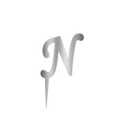 Aynalı Gümüş Pleksi N Harfi - 1
