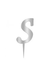 Aynalı Gümüş Pleksi S Harfi - 1
