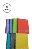 FRESCO Spiralli Plastik Defter A4 72 Yaprak Kareli GP.3-4933000-2011 12 Adet - 1