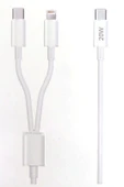Yeni Nesil USB-C to Lightning USB-C Hızlı Şarj ve Data Kablosu 5.0A Hızlı Kablo 1 metre 20W - 1