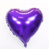 Kalp Balon Folyo Mor 45 Cm 18 İnç - 1
