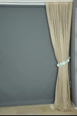 DAR ETEK VİZON RENK TEK KANAT Hazır dikilmiş Pileli Fon Perde 75*260 cm thumbnail 5