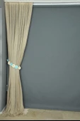 DAR ETEK VİZON RENK TEK KANAT Hazır dikilmiş Pileli Fon Perde 75*260 cm thumbnail 4