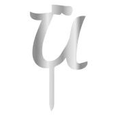 Aynalı Gümüş Pleksi Ü Harfi - 1