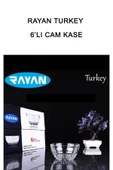 Rayan Turkey 6'lı Cam Kase - 1
