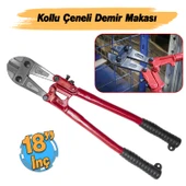 (18'') Kollu Çeneli Kupplon Demir Kesme Makası Çubuk İnşaat Teli Metal Kesim Makası Vanadyum Çelik thumbnail 2