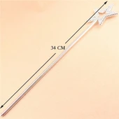 Yıldız Model Peri Asası Melek Asası Prenses Asası Metalize Gümüş Renk thumbnail 2