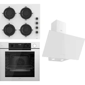 Ferre Steamart-Fryart Serisi Beyaz Set (CS206-FA + QEP64CB +D078) - Emaye Izgara thumbnail 1