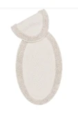 Madame Clean Home Cotton Special %100 Pamuk 2'li Oval Osmanlı Desen Pamuklu Klozet Takımı Krem - 2