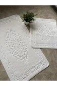 Madame Clean Home Cotton Eco 2li Pamuklu Banyo Paspas Seti Osmanlı Desen Krem - 2