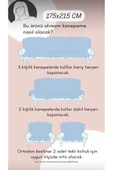 Madame Clean Home LÜX 1. SINIF NATUREL %100 PAMUK KOLTUK ÖRTÜSÜ - ŞAL Bebe Mavisi 175X215 Cm - 5