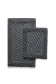 Madame Clean Home Cotton Marlow 2'li Pamuklu Klozet Takımı Antrasit Banyo Paspas Seti Klozet Takımı - 2