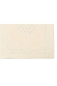 İva Home Collections Lotus 2'li Pamuklu Klozet Takımı, Krem Banyo Paspas Seti - 3