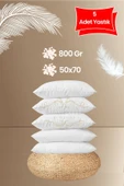 Madame Clean Home 5 Adet Antialerjik Boncuk Slikon Yastık 800 gr/ 50x70 - 1
