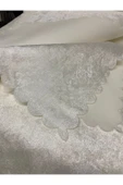 Selçuklu Tekstil Beyaz Kadife Süngerli Kadife Koltuk Örtüsü - 2