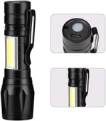 2 Adet Q-Max Xpe Usb Charge Zomlu El Feneri thumbnail 4