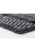 Madame Clean Home Cotton Marlow 2'li Pamuklu Klozet Takımı Antrasit Banyo Paspas Seti Klozet Takımı - 3