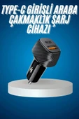 Araç İçi Hızlı Şarj Soketi 38W Oto Çakmaklık Type-C Araba Çakmaklık - 1