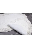 Madame Clean Home Cotton Special %100 Pamuk 2'li Oval Osmanlı Desen Pamuklu Klozet Takımı Krem - 3