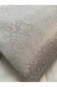 Madame Clean Home Osmanlı Desen Süngerli Koltuk Çekyat Örtüsü Parlak Ve Kaymaz Örtü Açık Gri - 5