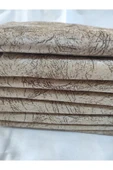 Selçuklu Tekstil Süngerli Koltuk Çekyat Örtüsü Damar Desenli Parlak Sütlü Kahverengi - 1