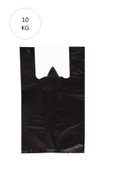 Siyah Atlet Poşet Küçük Boy 25x45 cm Takriben 1.110 Adet 10 Kg - 1