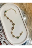 Onsiletişim Lotusbybuket Çelik Gold Çok Renkli Geometrik 7 Element Zirkon Taşlı Bileklik - 1