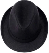 Çocuk Boy Siyah Kumaş Fötr Şapka Gösteri Şapkası Michael Jackson Şapkası 54 No thumbnail 2