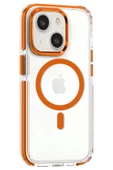 iPhone 15 Bella Magsafe Kapak - Turuncu thumbnail 2