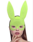 Karanlıkta Parlayan Fosforlu Tavşan Maskesi – Glow Bunny Masquerade Maske (32x22 Cm) thumbnail 3