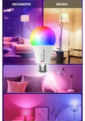 2 Adet Rgb LED Ampül Kumandalı Ambiyans Aydınlatma Tasarruflu Lamba Renk Değiştiren LED Işık thumbnail 3