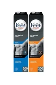 Veet Men Erkeklere Özel Tüy Dökücü Krem Hassas Ciltler 200ml + Normal Ciltler Tüy Dökücü Krem 200 ml - 1